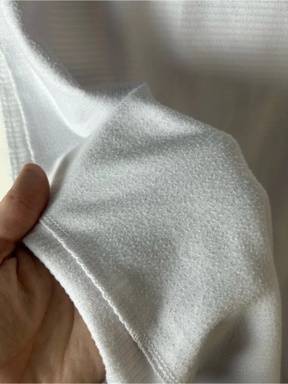Le Petit Solid White Baby Blanket Stretchy Swaddle Ribbed Stripes Thin